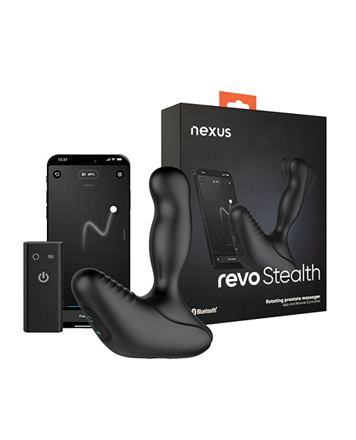 Nexus Revo Stealth App Enabled Rotating & Vibrating Prostate Massager, Black