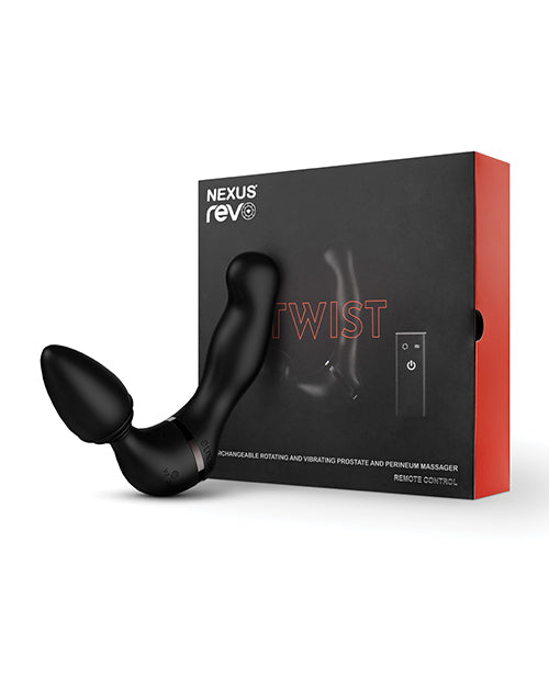 Nexus Revo Twist Rotating & Vibrating Massager with Remote Control, Black