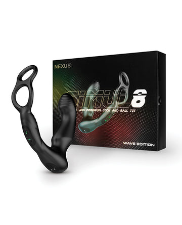 Nexus Simul8 Wave Dual Prostate Massager & Cock Ring, Rechargeable