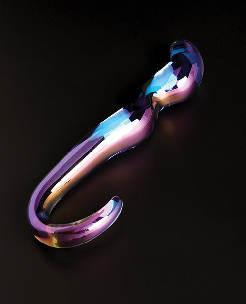 Our Erotic Journey SG-CT-H003 Blue Flame Curved Glass Dildo, Purple