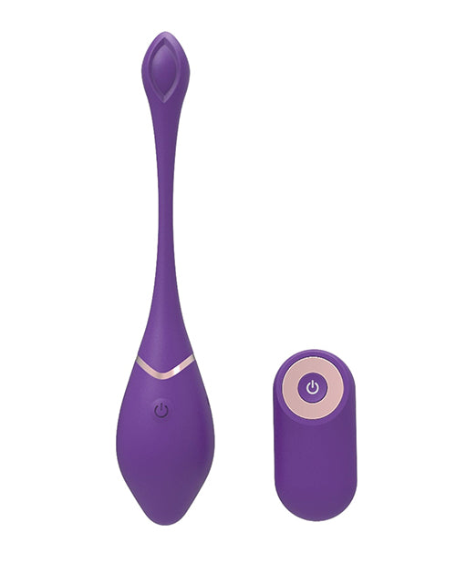 Our Erotic Journey Ovum Rechargeable Silicone Vibrator with Remote, Purple