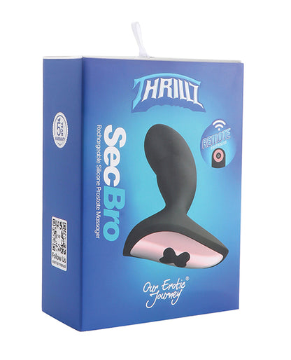 Our Erotic Journey Thrillz Sec Bro Vibrating Silicone Prostate Massager with Remote