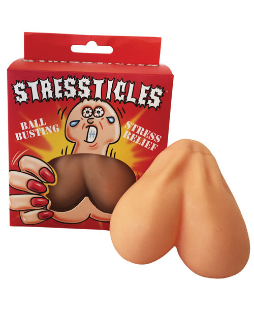 Hott Products SF-HH182 Stressticles Testicle Shaped Stress Ball, Ivory