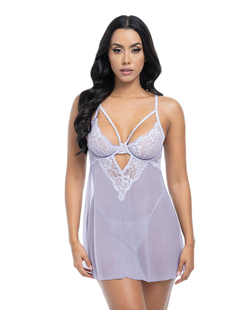 Oh La La Cheri 74-11532 Elsie Lace & Mesh Babydoll, S/M