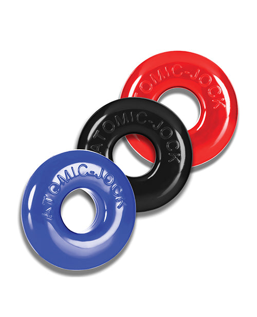 Oxballs OX-1324-MULTI Ringer Donut 1 Cockring, 3-Pack, TPR