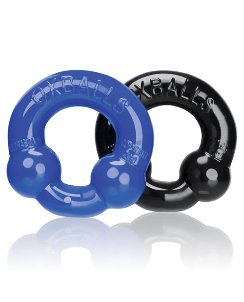 Oxballs Ultraballs Cock Rings, 2-Pack – Black & Police Blue