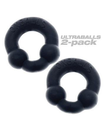 Oxballs OX-3010-NGT Ultraballs Cockring, Black, Pack of 2