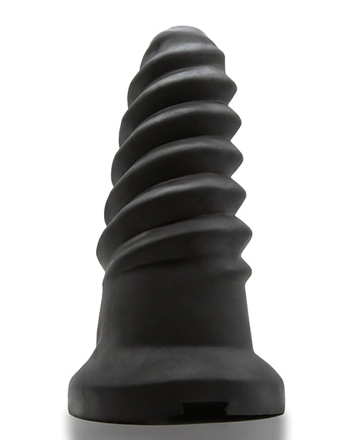 Oxballs OX-3021-NGT Screwdhole Screw-in Open Tip Masturbator, Black Silicone
