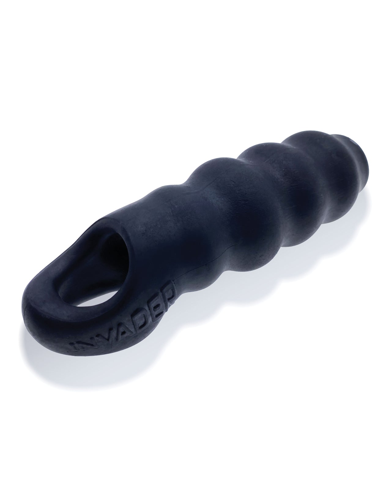Oxballs OX-3045-BLIC Invader Cocksheath, Black Silicone TPR Blend