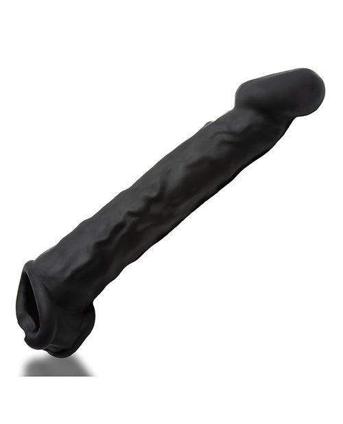 Oxballs OX-3046-NGT Muscle Ripped Cocksheath, Black Silicone Slimmer Fit