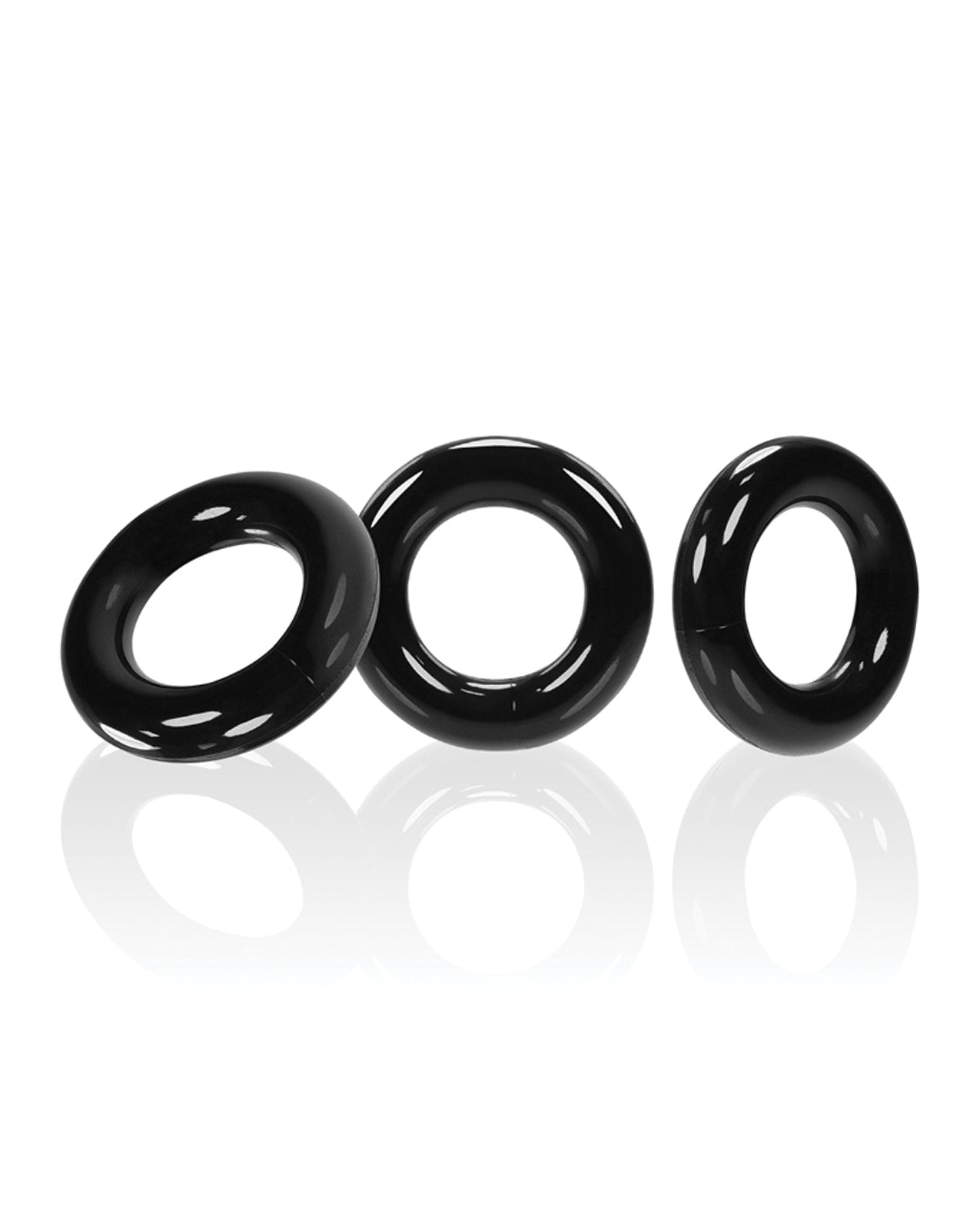 Oxballs OX-3047-BLK Willy Rings - Black, Pack of 3, TPR