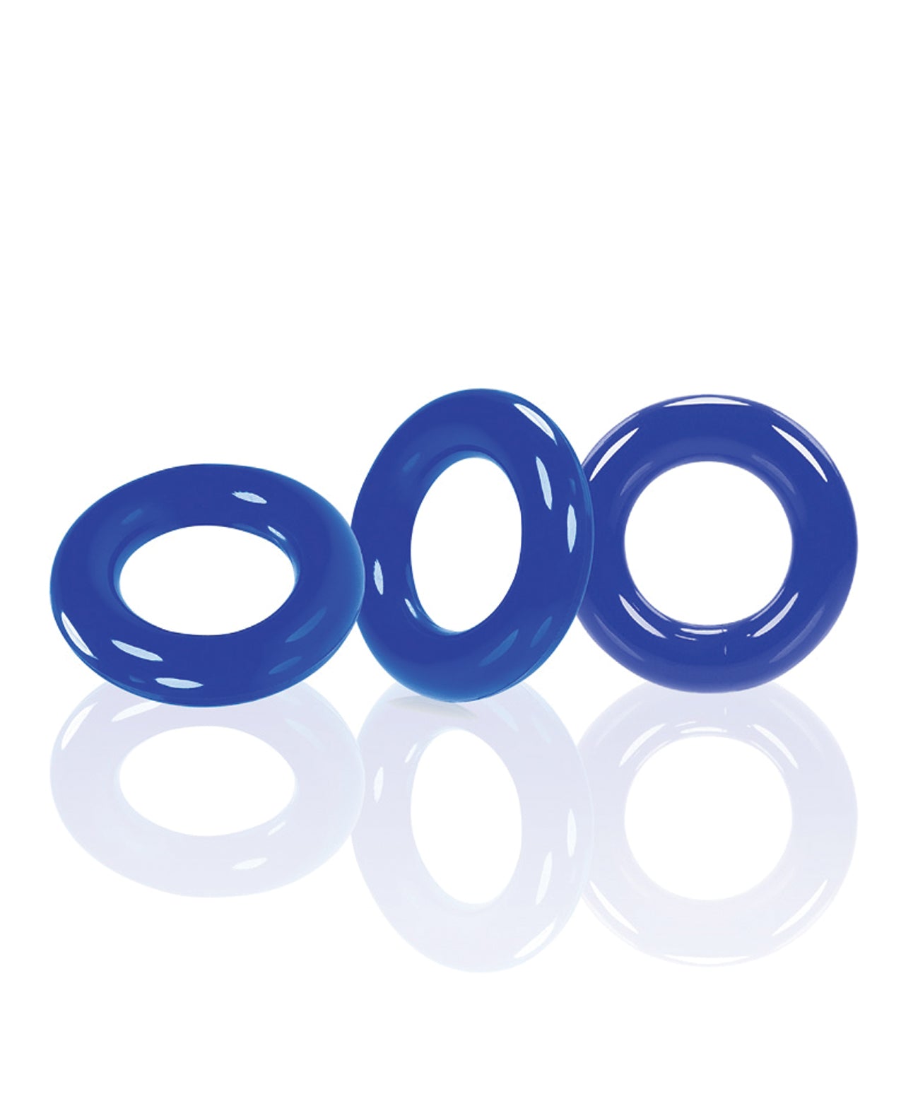 Oxballs OX-3047-PLC Willy Rings, Blue Pack of 3