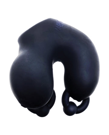 Oxballs OX-3049-BLIC Meatlocker Chastity Device, Black Silicone/TPR