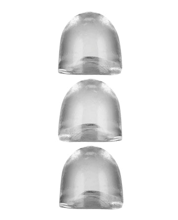 Oxballs OX-3052-CLR Cocksheath Adjustfit Inserts, Clear TPR (3-Pack)