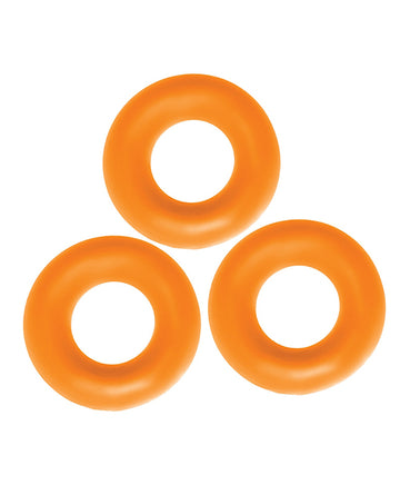 Oxballs & Hunky Junk OX-3065-ORG Fat Willy 3 Pack Rings, Orange TPR