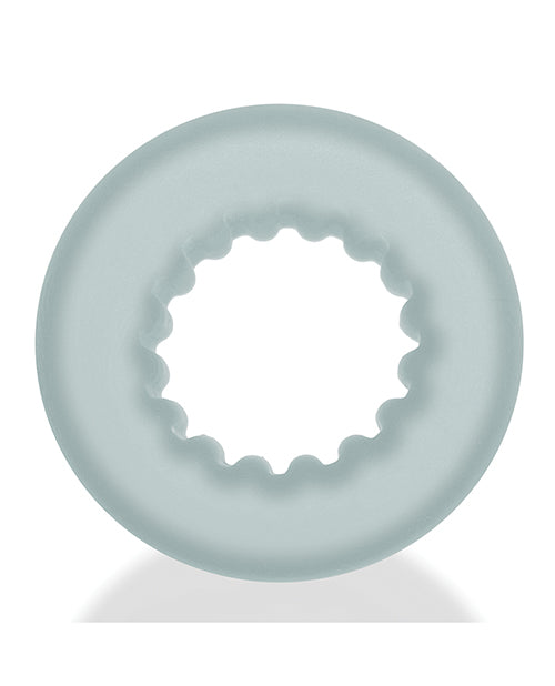 Oxballs OX-3068-CLRICE Axis Rib Griphold Cockring, Clear Ice