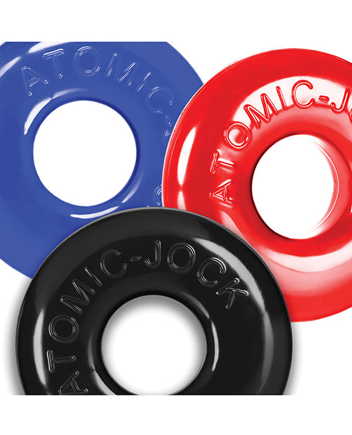 Oxballs OX-3200-MTL Ringer Max 3 Pack Cockrings, Multi Color