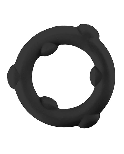 Oxballs OX-3202-BLK Spinner Single Silicone Ring, Mega-Stretch, Black