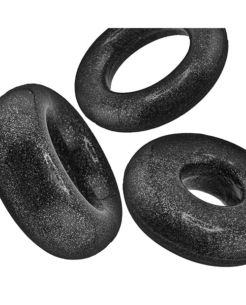 Oxballs OX-3210-BKM Cockpack Multi Design 3 Pack Cockrings, Black