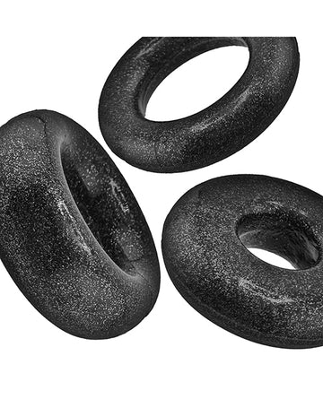 Oxballs OX-3210-BKM Cockpack Multi Design 3 Pack Cockrings, Black