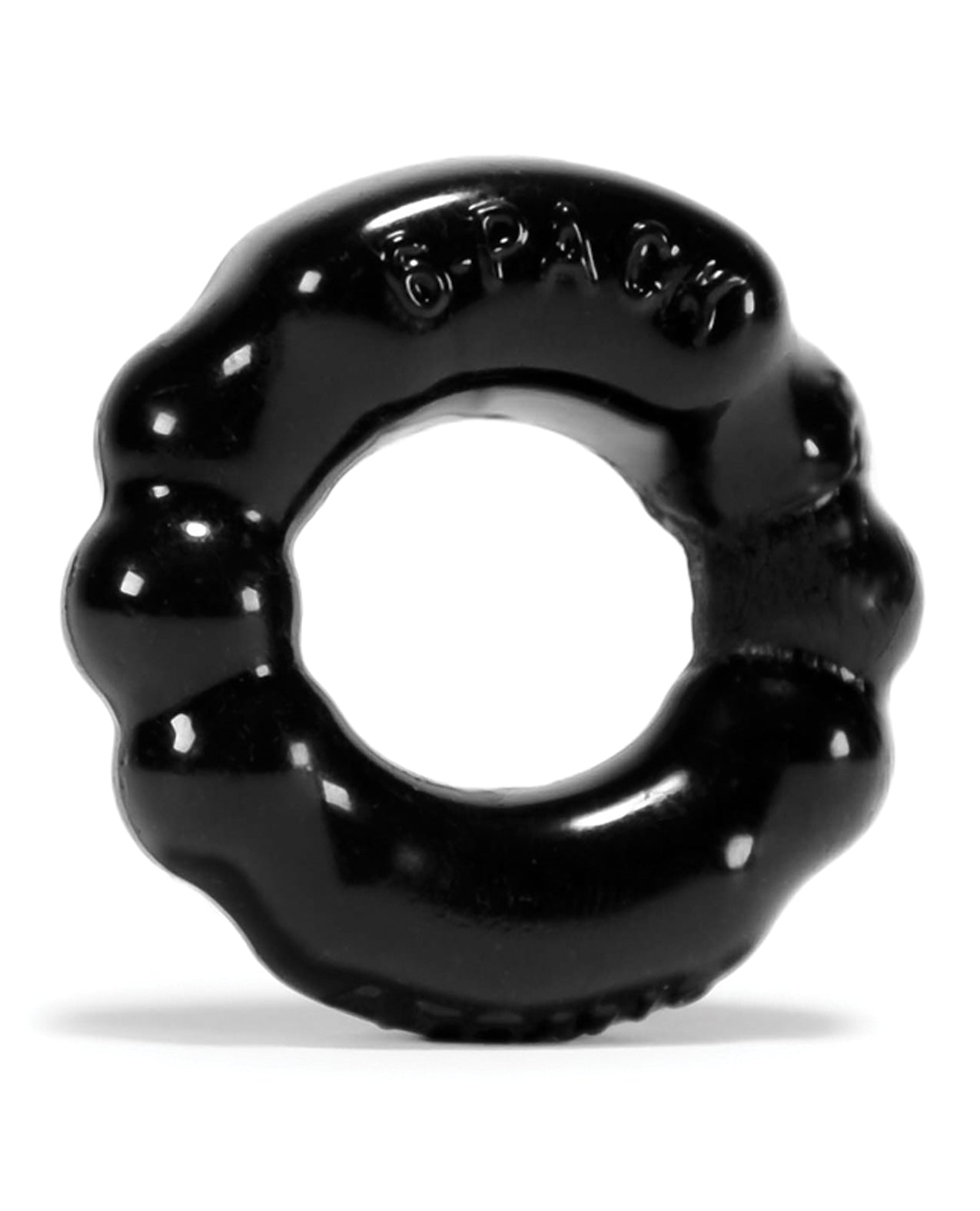 Oxballs AJ-1005-BLK Atomic Jock 6-Pack Shaped Cockring, Black TPR