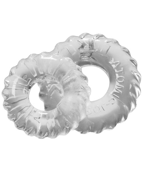 Oxballs AJ-1049 Clear TruckT Cock & Ball Ring, Pack of 2