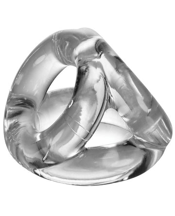 Oxballs AJ-1076-CLR Atomic Jock Tri Sport 3 Ring Sling Cockring, Clear
