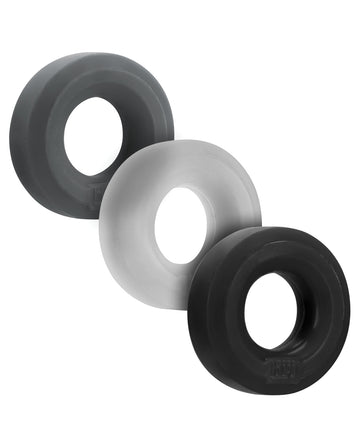 Oxballs & Hunky Junk HUJ-102-TAR/MLT C-Ring 3-Pack, Assorted Colors