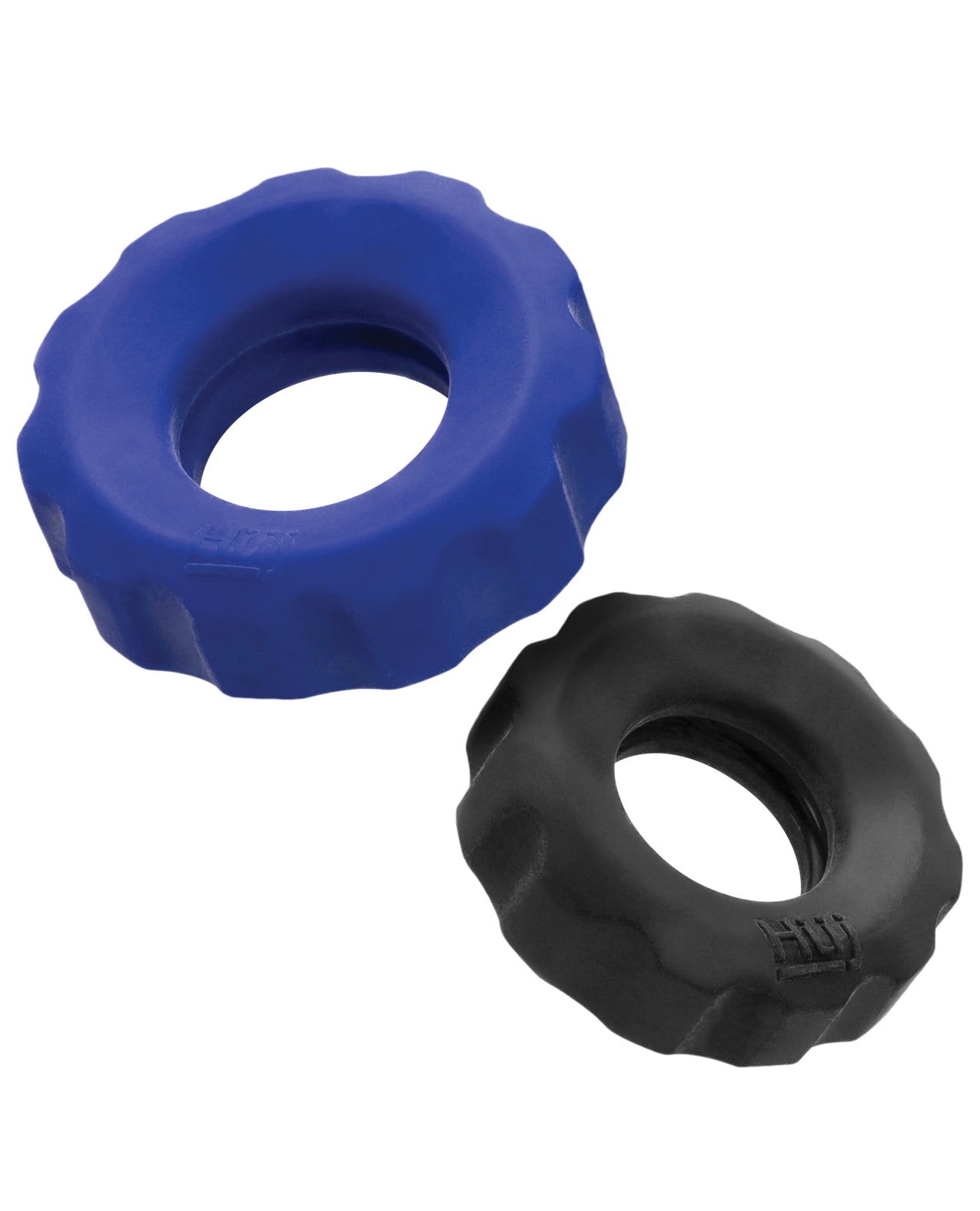 Oxballs and Hunky Junk HUJ-103-CBL/TAR COG Ring Double Pack, Cobalt & Tar