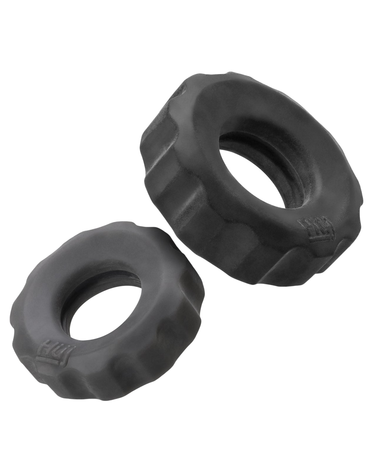 Oxballs and Hunky Junk HUJ-103-TAR/STN COG Double Pack C-Rings, Tar & Stone