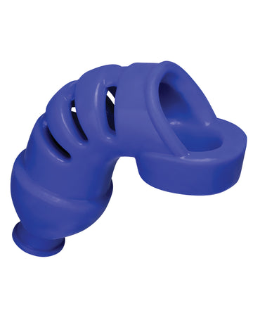 Hunky Junk HUJ-110-CBL Lockdown Chastity, Cobalt Blue Silicone
