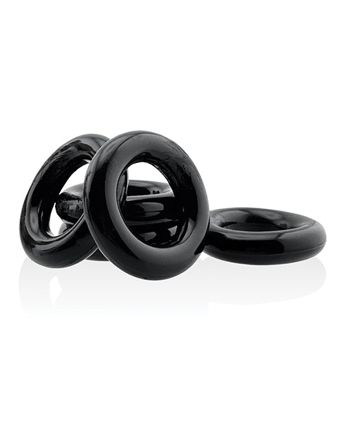 Hunky Junk Jacker 5-Pack Stretch Cock Ring Set, Black
