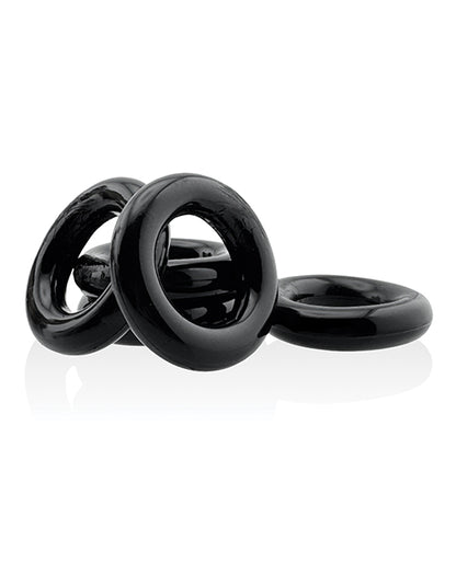Hunky Junk Jacker 5-Pack Stretch Cock Ring Set, Black
