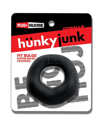 Hunky Junk Fit Bulge Hung-Style Cock Ring, Black Fog