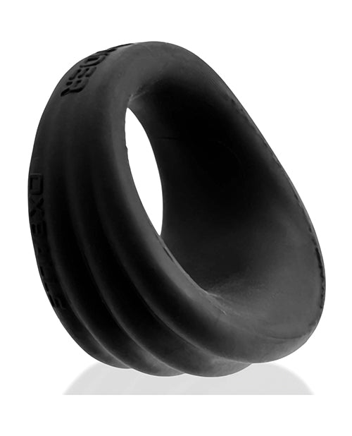 Hunky Junk Expander Slimmer Scoop Cock Ring, Black, Silicone and TPR