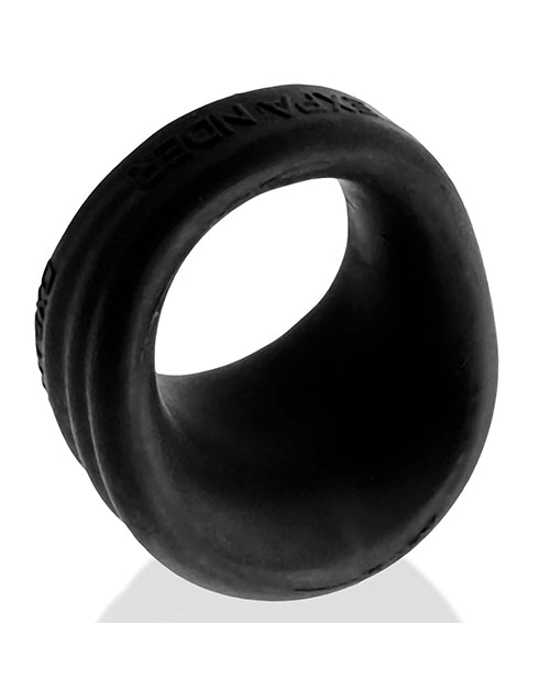 Hunky Junk Expander Slimmer Scoop Cock Ring, Black, Silicone and TPR