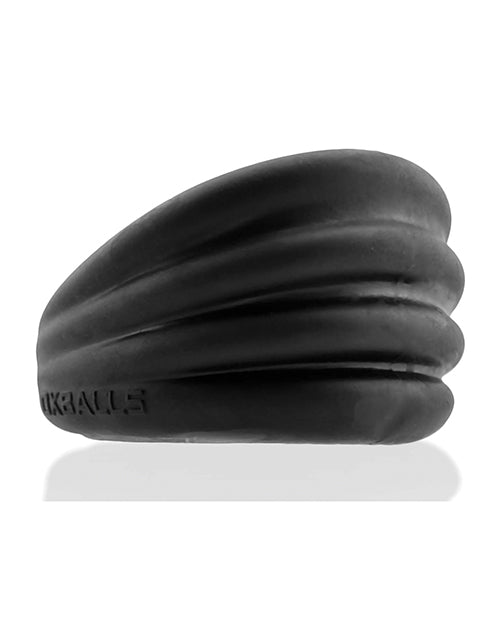Hunky Junk Expander Slimmer Scoop Cock Ring, Black, Silicone and TPR