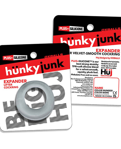 Hunky Junk Expander Slimmer Scoop Cock Ring - Clear