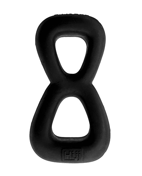 Oxballs and Hunky Junk Boomerang Double Ring and Ball Stretcher, Black Fog