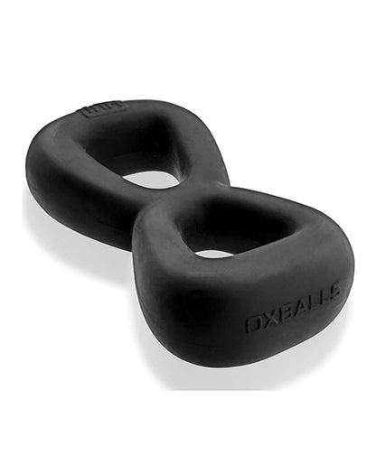 Oxballs and Hunky Junk Boomerang Double Ring and Ball Stretcher, Black Fog