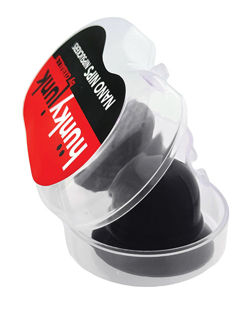 Hunky Junk Nano Nips Silicone Nipple Nubs, Black