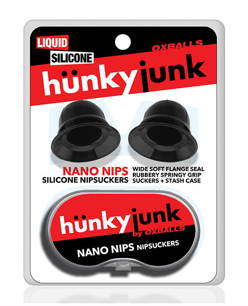 Hunky Junk Nano Nips Silicone Nipple Nubs, Black