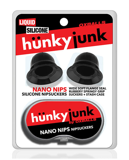 Hunky Junk Nano Nips Silicone Nipple Nubs, Black
