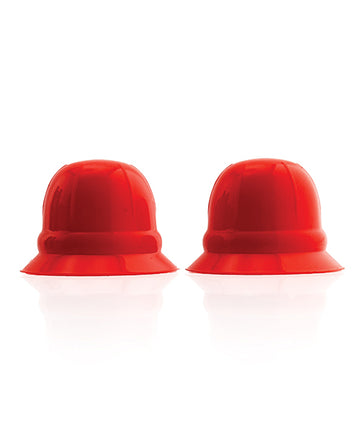 Hunky Junk Nano Nips Nipple Stimulators, Red Silicone
