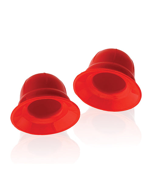 Hunky Junk Nano Nips Nipple Stimulators, Red Silicone