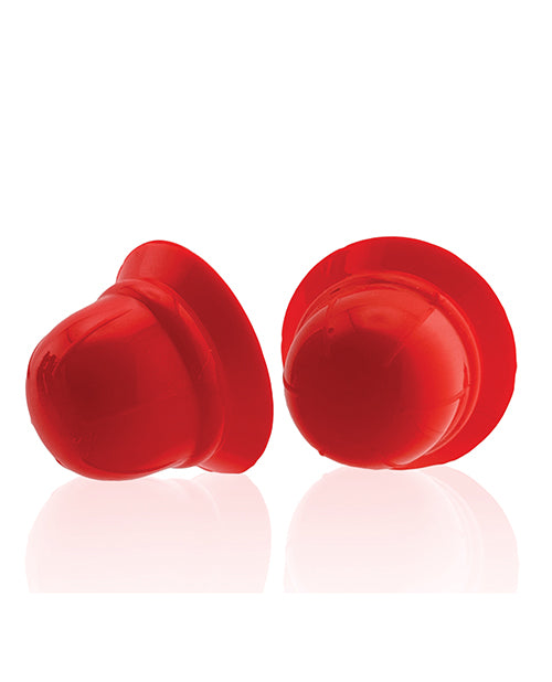 Hunky Junk Nano Nips Nipple Stimulators, Red Silicone