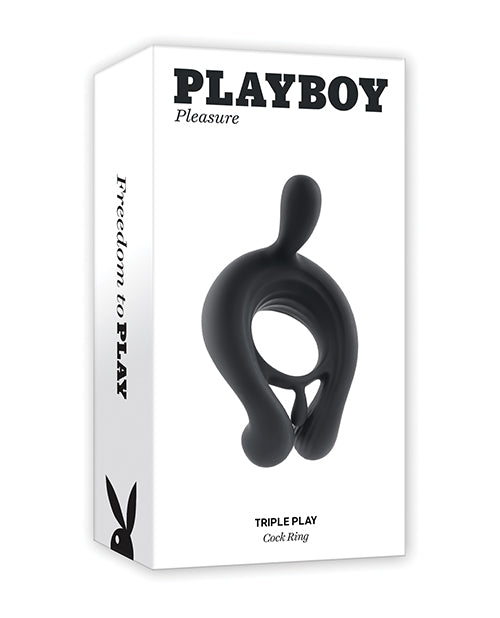 Evolved PB-RS-1355-2 Playboy Pleasure Triple Play Cock Ring, Remote, 9 Speeds