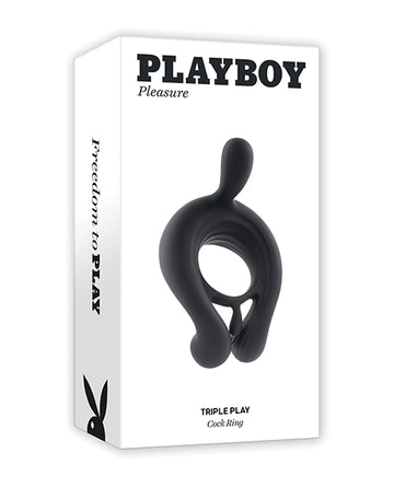Evolved PB-RS-1355-2 Playboy Pleasure Triple Play Cock Ring, Remote, 9 Speeds