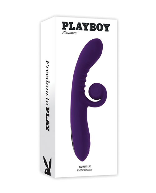 Evolved PB-RS-4707-2 Curlicue Rabbit Vibrator, Purple Silicone