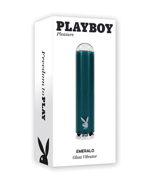 Evolved PB-RS-5339-2 Emerald Bullet Vibrator, Teal Glass Silicone, 10 Speeds